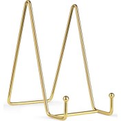 Resim Hombey Altın Metal Dekoratif Taba Standı - Farklı Şekil Ve Boyutlarda Eşyaları Gösterim İçin Dayanıklı Tasarım 