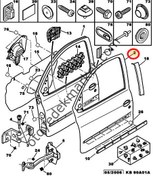 Resim PEUGEOT 206 5K ÖN KAPI SACI SAĞ (ORJİNAL) 