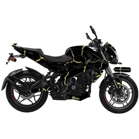 Resim Bajaj Ns200 Sticker 2014-2024 Şimşek Desen Motosiklet Kaplama Tasarımı Sarı 