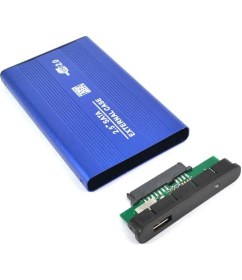 Resim Wozlo 2.5 USB Sata HDD SSD Harddisk Kutusu Alüminyum Gövde Harici HDD Kutu - Mavi 