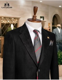 Resim İtalyan Kesim Blazer Süet Ceket Erkek Siyah Siyah 