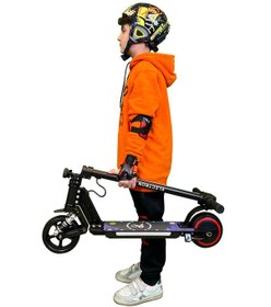 Resim ELECTRON Elektrikli Çocuk Scooter - 130W, LED Işıklı, Amortisörlü (Dizlik ve Dirseklik Hediyeli) 