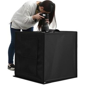 Resim Fototek 40x40cm Ledli Ürün Çekim Çadırı Ayarlanabilir ışık Çadırı 