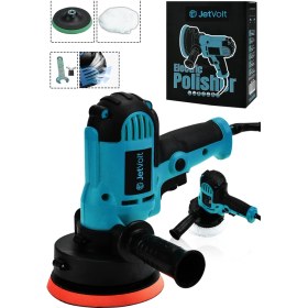 Resim JetVolt 12V 8 Kademli Cila Pasta Parlatma Polisaj Makinesi - Mavi 