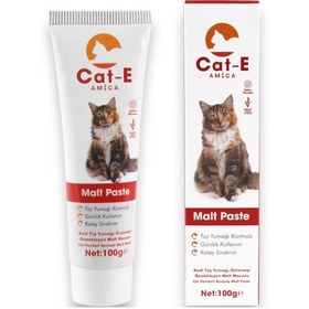 Resim Amica Cat-e Malt Paste Tüy Yumağı Önlemeyi Destekleyen Malt Macunu 