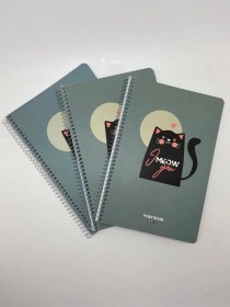 Resim Post-book Spiralli Karton Kapak 17x24 80 Yaprak Kareli Defter 3'lü Meow 