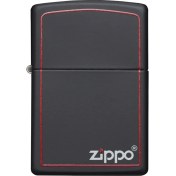 Resim Zippo Black Matte Red Border Çakmak 