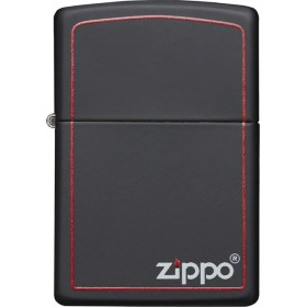 Resim Zippo Black Matte Red Border Çakmak 