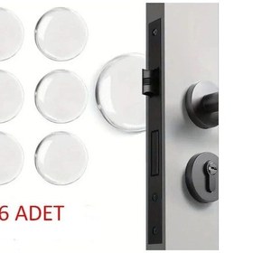 Resim Şeffaf Silikon Mobilya Ve Kapı Durdurucu Darbe Pedi 6 Lı Çok Renkli 