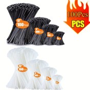 Resim 100 adet Kendinden Kilitleyen Plastik Fermuar Bağları - Çeşitli Boyutlar (10.16cm, 15.24cm, 20.32cm, 30.48cm) Kablolama, Ev ve Ofis Düzenleme, Çit Grilieri, Kapalı Kullanım, Kablolama Düzenleme | Şık Plastik Bağlar | Dayanıklı Plastik Bağlar, Kablolama Araçları 