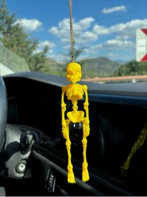 Resim Genel Markalar İskelet Ayna Süsü Sarı Araba Süsü 