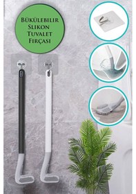 Resim 1 Adet Pratik Golf Tasarımlı Su Damlatmaz Bükülebilir Silikon Tuvalet Fırçası Wc Klozet Fırçası Çok Renkli 