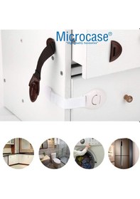 Resim Bebek Eşya Dolap Kapı Çekmece Kilidi -al4542 4 Adet Beyaz 