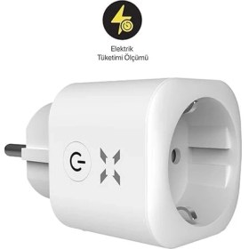 Resim Royal Rain Store Smart Akım Korumalı Mobil Uygulama ile Uzaktan Kontrol Edilebilen Enerji Ölçümlü Zaman Ayarlı Akıllı Wi-Fi/bluetooth Priz 1 Adet (16 A) X7010 