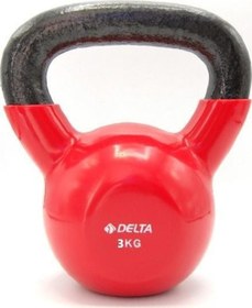 Resim Delta 3 Kg. Çaydanlık Tipi Kırmızı Demir Dambıl - Kettlebell 