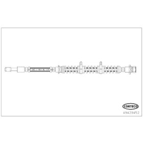 Resim CORTECO 49429452 Fren Hortumu On Sol 400 Mm Freelander 98-06 (WR729782) 