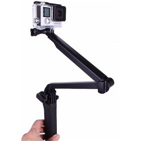 Resim Aksiyon Kamera 3 Yollu Katlanır Monopod Stand Selfie Çubuğu Gp238 