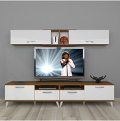 Resim Decoraktiv Eko 5220 Slm Retro Tv Ünitesi Tv Sehpası - Ceviz - Beyaz 