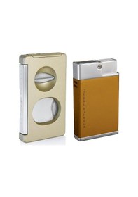 Resim Colibri Porsche Design Puro Çakmak ve Kesici Seti Kahve P3631/26 