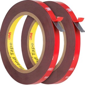 Resim Çift Taraflı Bant, 2 Paket Çift Taraflı Yapışkan Bant, Su Geçirmez Güçlü Yapıştırıcı Köpük Bant 3m Vhb Bant ile LED Şerit Duvarlar, Otomotiv, Ev ve Ofis Dekorasyonu Için 