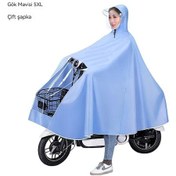 Resim Motosiklet Yağmurluk Panço Kalınlaşır Ve Yağmur Geçirmez Çift Erkek Ve Kadın Genel Panço Kırmızı - Siyah 