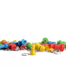 Resim DSECHESS Satranç taşları Piyon plastik renkli anahtarlık 4'lü Özel Set 