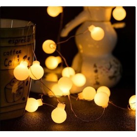 Resim Beyaz Top Led Gün Işığı Pilli 2 Kademeli Çok Renkli 