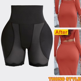 Resim Kadınların Yüksek Bel Şekillendirici Şortları, Çıkarılabilir Pedlerle - Seksi Portakal Kalça Kaldırma, Düz Renk, Orta Destek, Kısa Boy, İç Giyim, Uyku ve Ev Giyim, Rahat Giyim | Düz Renk Şortlar | Orta Destek Şortları 