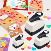 Resim 3 adet Delik Delme Makinesi, El Sanatları İçin Kağıt Delme Makinesi, 2.54 Cm, 12.7/20.32 Cm, 7.62/20.32 Cm Kalp Şekilli Delik Delme Makinesi Seti 