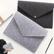 Resim 1 adet A4 Keçe Belge Tutucu, Düz Renk Non-Woven Kırtasiye Çantası, Hafif, Toka Kapanışı, Dikişsiz, Çok Amaçlı Ofis Kağıt Düzenleyici, Nakit ve Tablet Koruyucu Kılıf ile 