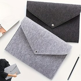 Resim 1 adet A4 Keçe Belge Tutucu, Düz Renk Non-Woven Kırtasiye Çantası, Hafif, Toka Kapanışı, Dikişsiz, Çok Amaçlı Ofis Kağıt Düzenleyici, Nakit ve Tablet Koruyucu Kılıf ile 