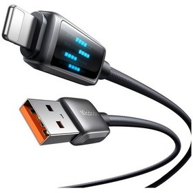 Resim Mcdodo CA-5250 3A Usb Apple iPhone Uyumlu Şarj Hız Göstergeli Şarj Data Kablosu 1.2 M Siyah 