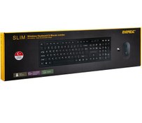 Resim EVEREST KM-6121 SİYAH KABLOSUZ Q SLİM KLAVYE + MOUSE SET 