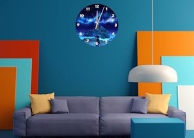 Resim Tİ-PLAY YILDIZLI GECE 30X30CM AKRİLİK DEKORATİF MODERN DUVAR SAATİ 