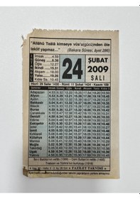 Resim 24 Şubat 2009 Takvim Yaprağı - Nostaljik Koleksiyonluk Takvim Yaprağı 