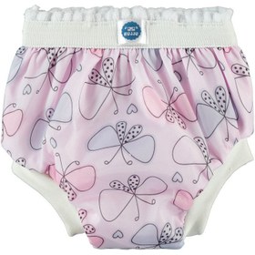 Resim Kujju 2 Beden Desenli Alıştırma Külodu(15-20 kg) - Pembe - Pembe-Beyaz / 3-4 Yaş 