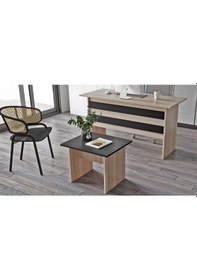 Resim Robinhome Verona B Ofis Sehpası Meşe Siyah 