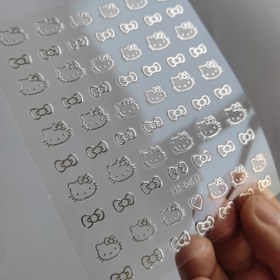 Resim Sanrio for hello kitty Bow Nail Art Stickers - Nails için sevimli çizgi film dekalıları, parlak bitişli kendinden yapışkanlı plastik tırnak uçları, tek kullanımlık, anime teması, tırnak sanatı dekorasyonu, tırnak sanatı dekalıları | Eğlenceli Tasarım | Kendinden yapışkanlı dekalılar, tırnak sanatı dekorasyonları 