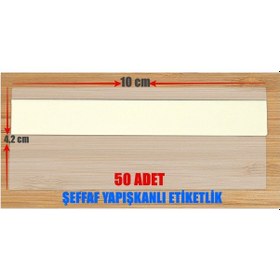 Resim ŞEFFAF YAPIŞKANLI ETİKETLİK - 50 ADET 