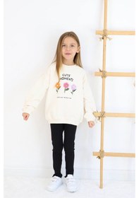 Resim Jolly Kids Kız Çocuk Beyaz Çiçek Nakışlı Takım Beyaz 