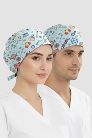 Resim ÇİZGİ MEDİKAL Formül Desenli Bone (Cotton Likra Kumaş) 