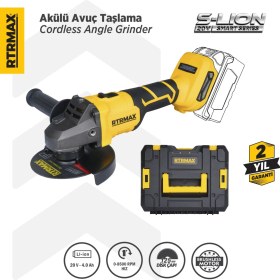 Resim RTRMAX RTS5050B Şarjlı Avuç Taşlama Makinası Kömürsüz 125 mm 8.500 Rpm - Akü Hariç 