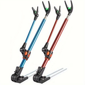 Resim Ağır Hizmet Tipi Paslanmaz Çelik Olta Kamışı Tutucu Standı Bacaklı ve Sağlam Tabanlı - Ağır Hizmet Tipi Balıkçı Rıhtımı/Platform/Çamur/Bataklık Kullanımı - Hızlı Kurulumlu Bacaklı Balıkçı Standı, Çok Renkli Seçenekler (Kırmızı/Mavi/Siyah) - Tuzlu/Tatlı Su Balıkçılığı İçin İdeal - Uzun Ömürlü 