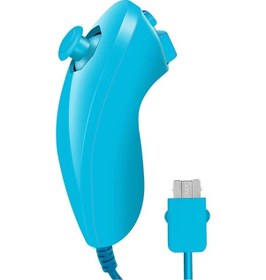 Resim Gökyüzü Mavi-nunchuck Nunchuk Video Oyunu Denetleyicisi Uzaktan Nintendo Wii Konsolu İçin 5 Renk Ping 