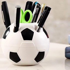 Resim Çok Fonksiyonlu Karikatür Futbol Kalem Tutucu - Ofis Malzemeleri için Dayanıklı Plastik Masa Düzenleyici 
