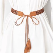 Resim 1 adet Bohem Vintage Stil Açık Mikrofiber Deri Bel İpi Püskül Dekorasyonlu - Kadınlar için Çok Yönlü Moda Aksesuarı, Düğünler, Partiler, Plaj, Günlük ve Şenlikli Etkinlikler için İdeal 