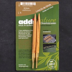 Resim Addi Nature Olive Wood Click 8mm 13cm Misinalı Şiş 