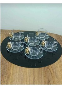 Resim Çnr Home Collection Paşabahçe Vela Fincan Takimi 12 Parça 6 Kişilik Kelebekli Hediyelik Çeyizlik Gold 