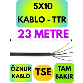 Resim Öznur 5x10 Ttr Kablo Siyah Metre Seçenekli - 23 Metre 