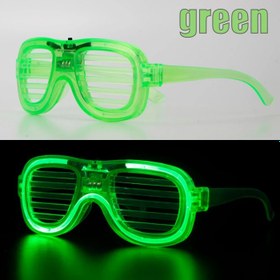 Resim Yeşil LED Işıklı Parti Gözlüğü – Neon 3 Modlu 